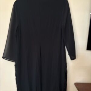 Intimissimi Black Dress with Sheer Sleeves